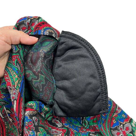 Pendleton Vintage 80s Paisley AOP Spread Collar Button Up Long Sleeve Blouse 6 - Picture 5 of 7